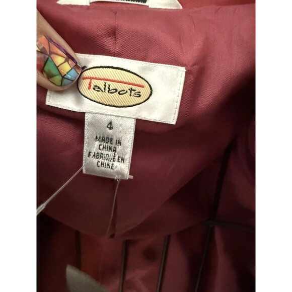 Talbots Womens Corpcore Career Old Money Silk Jacket‎ Blazer Size 4 Quiet Luxury - Picture 7 of 8